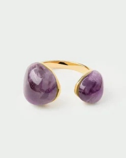 Anillos Grandes|Anillos De Oro-PDPAOLA Anillo Amatista Gravity