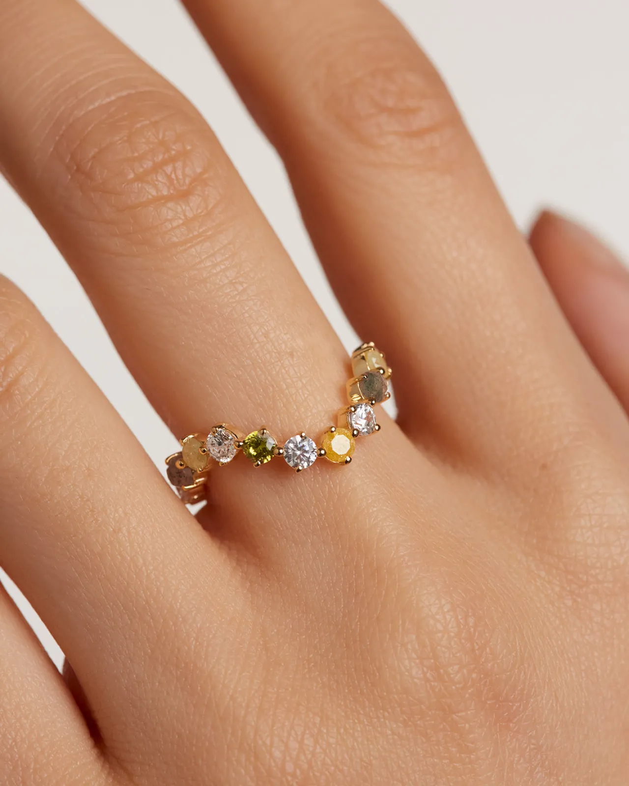 Anillos Eternidad|Anillos Con Piedras Semipreciosas-PDPAOLA Anillo April