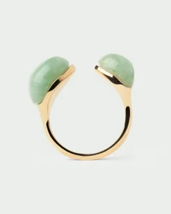 Anillos Grandes|Anillos Con Piedras Semipreciosas-PDPAOLA Anillo Aventurina verde Gravity