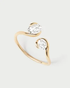 Joyas Con Diamantes|Joyas De Oro 18K-PDPAOLA Anillo de diamantes y oro Lea