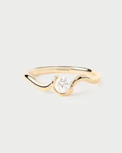Joyas Con Diamantes|Joyas De Oro 18K-PDPAOLA Anillo de diamantes y oro Delia