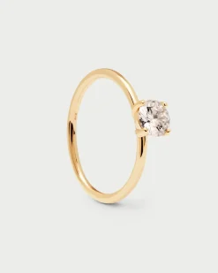Joyas Con Diamantes|Joyas De Oro 18K-PDPAOLA Anillo de Diamantes y oro Solitaire Supreme