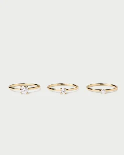 Joyas Con Diamantes|Joyas De Oro 18K-PDPAOLA Anillo de Diamantes y oro Solitaire Supreme
