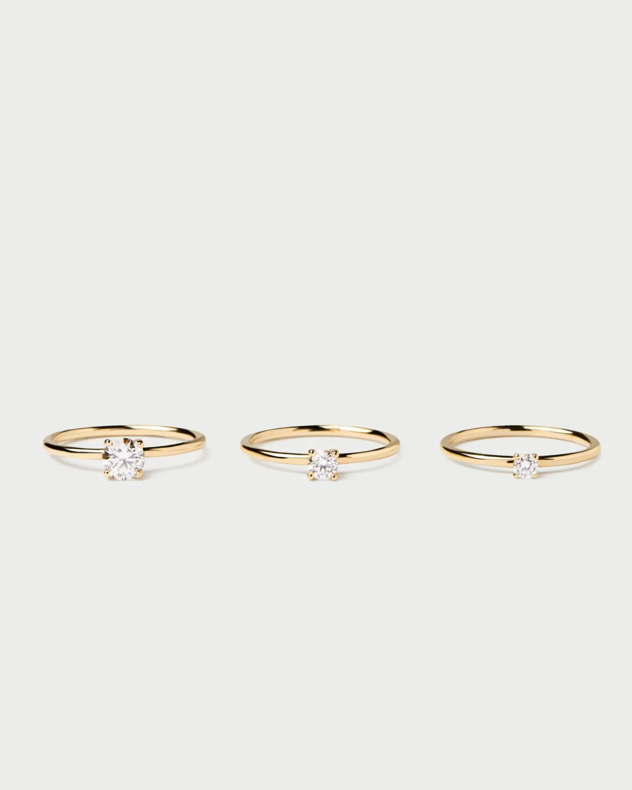 Joyas Con Diamantes|Joyas De Oro 18K-PDPAOLA Anillo de Diamantes y oro Solitaire Supreme