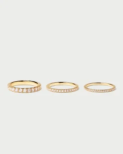 Joyas Con Diamantes|Joyas De Oro 18K-PDPAOLA Anillo de Diamantes y oro Eternity Medium