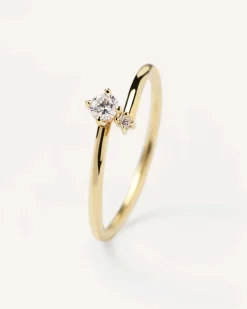 Joyas Con Diamantes|Rebajas Alta Joyería-PDPAOLA Anillo de Diamantes y oro Duo