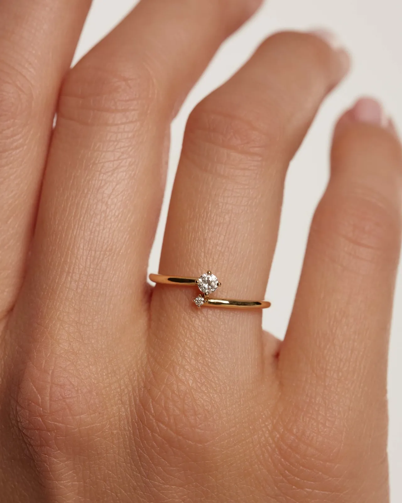 Joyas Con Diamantes|Rebajas Alta Joyería-PDPAOLA Anillo de Diamantes y oro Duo