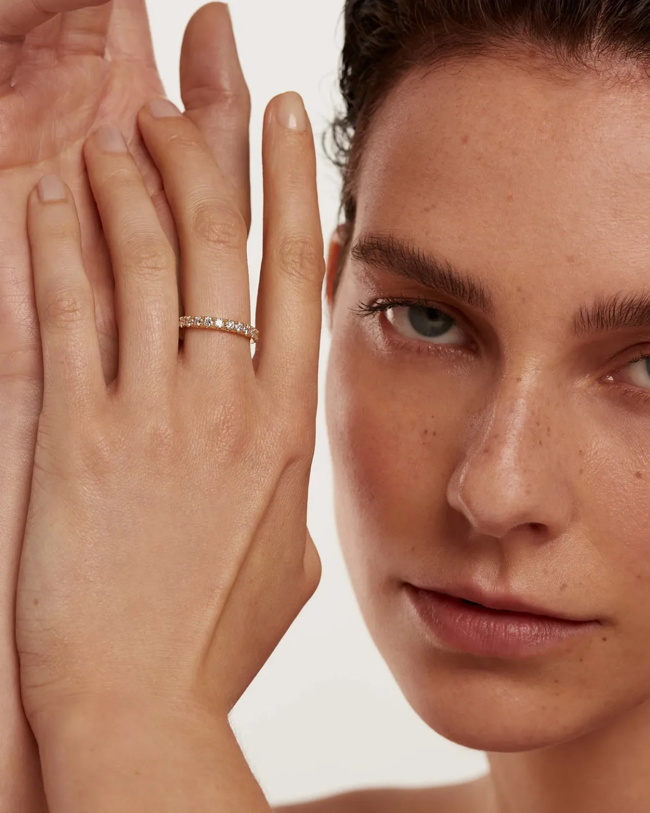Joyas Con Diamantes|Joyas De Oro 18K-PDPAOLA Anillo de Diamantes y oro Eternity Supreme
