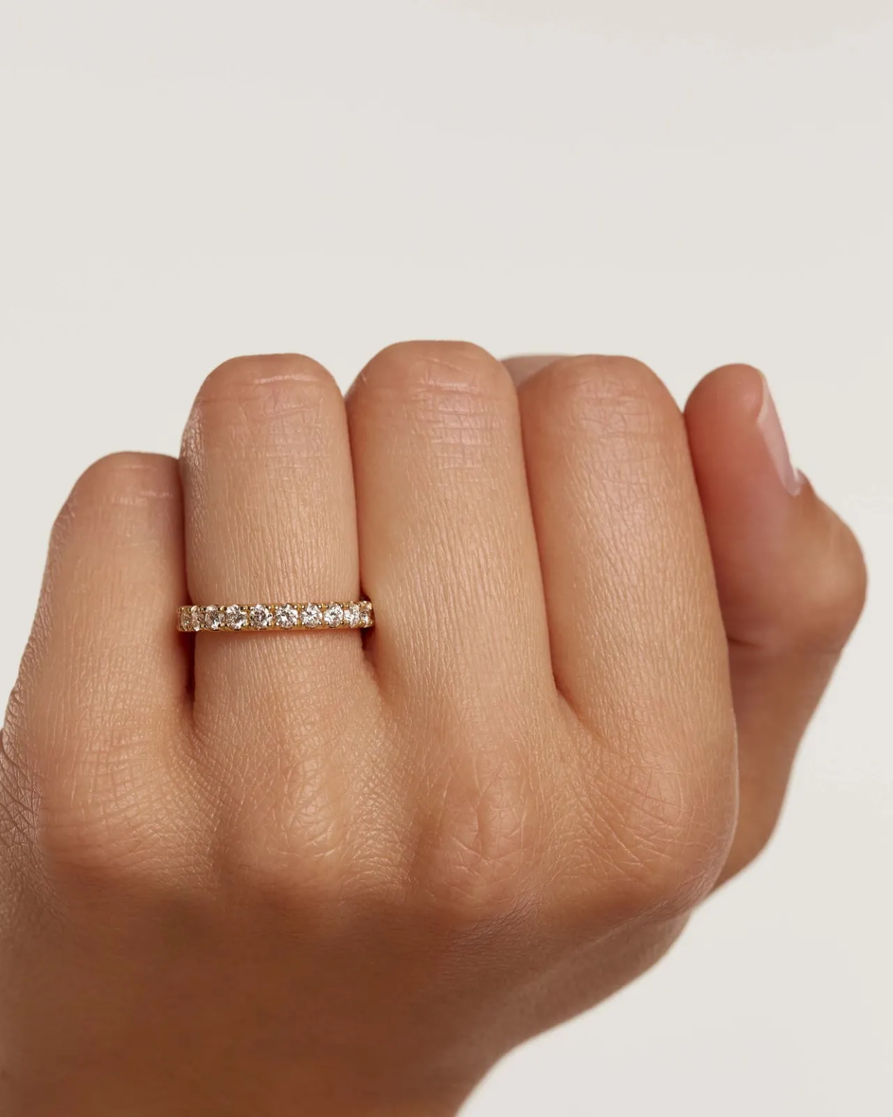 Joyas Con Diamantes|Joyas De Oro 18K-PDPAOLA Anillo de Diamantes y oro Eternity Supreme