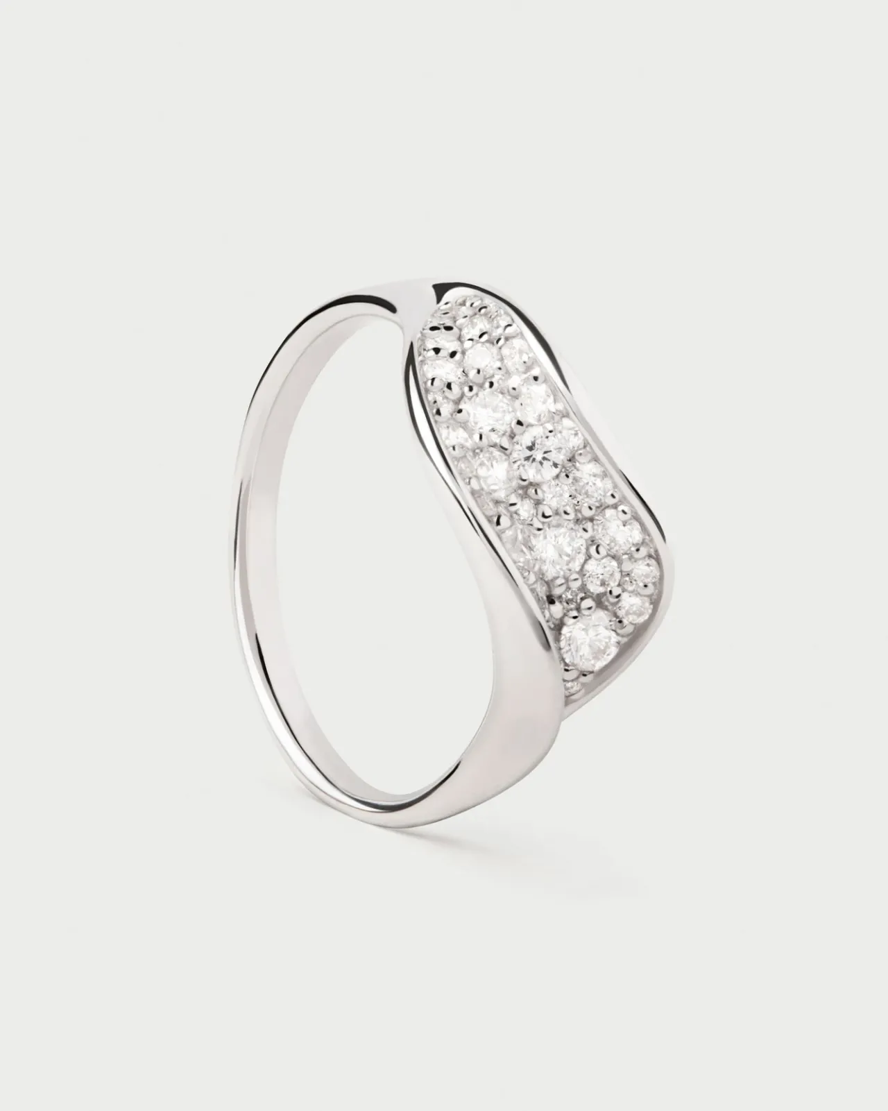 Joyas Con Diamantes|Joyas De Oro Blanco 18K-PDPAOLA Anillo de diamantes y oro blanco Violet