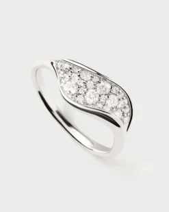 Joyas Con Diamantes|Joyas De Oro Blanco 18K-PDPAOLA Anillo de diamantes y oro blanco Violet
