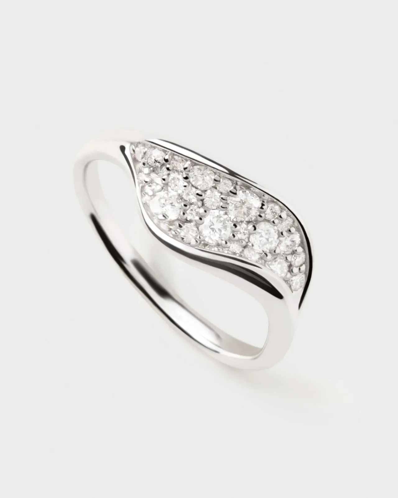 Joyas Con Diamantes|Joyas De Oro Blanco 18K-PDPAOLA Anillo de diamantes y oro blanco Violet