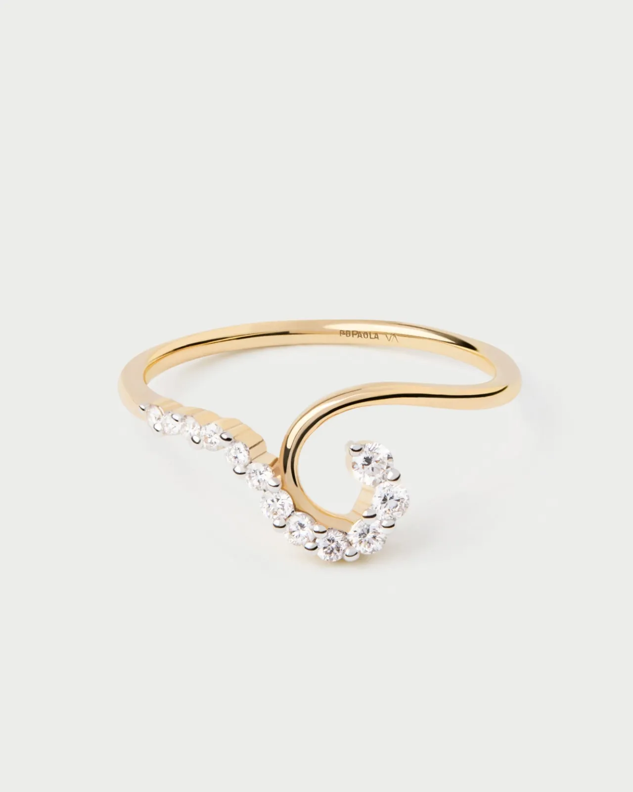 Joyas Con Diamantes|Joyas De Oro 18K-PDPAOLA Anillo de diamantes y oro Gaia
