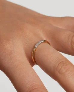 Joyas Con Diamantes|Joyas De Oro 18K-PDPAOLA Anillo de diamantes y oro Nora