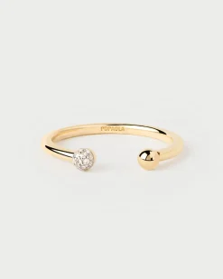 Joyas Con Diamantes|Joyas De Oro 18K-PDPAOLA Anillo de diamantes y oro Clara
