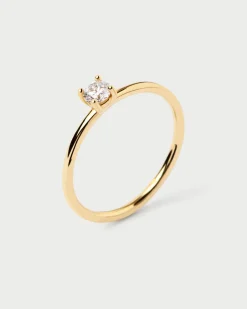 Joyas Con Diamantes|Joyas De Oro 18K-PDPAOLA Anillo de Diamantes y oro Solitaire Medium