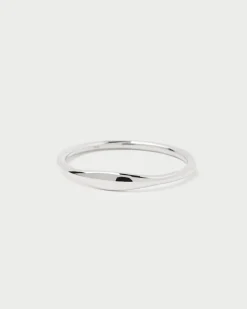 Joyas De Oro Blanco 18K|Rebajas Alta Joyería-PDPAOLA Anillo de Oro blanco Wave