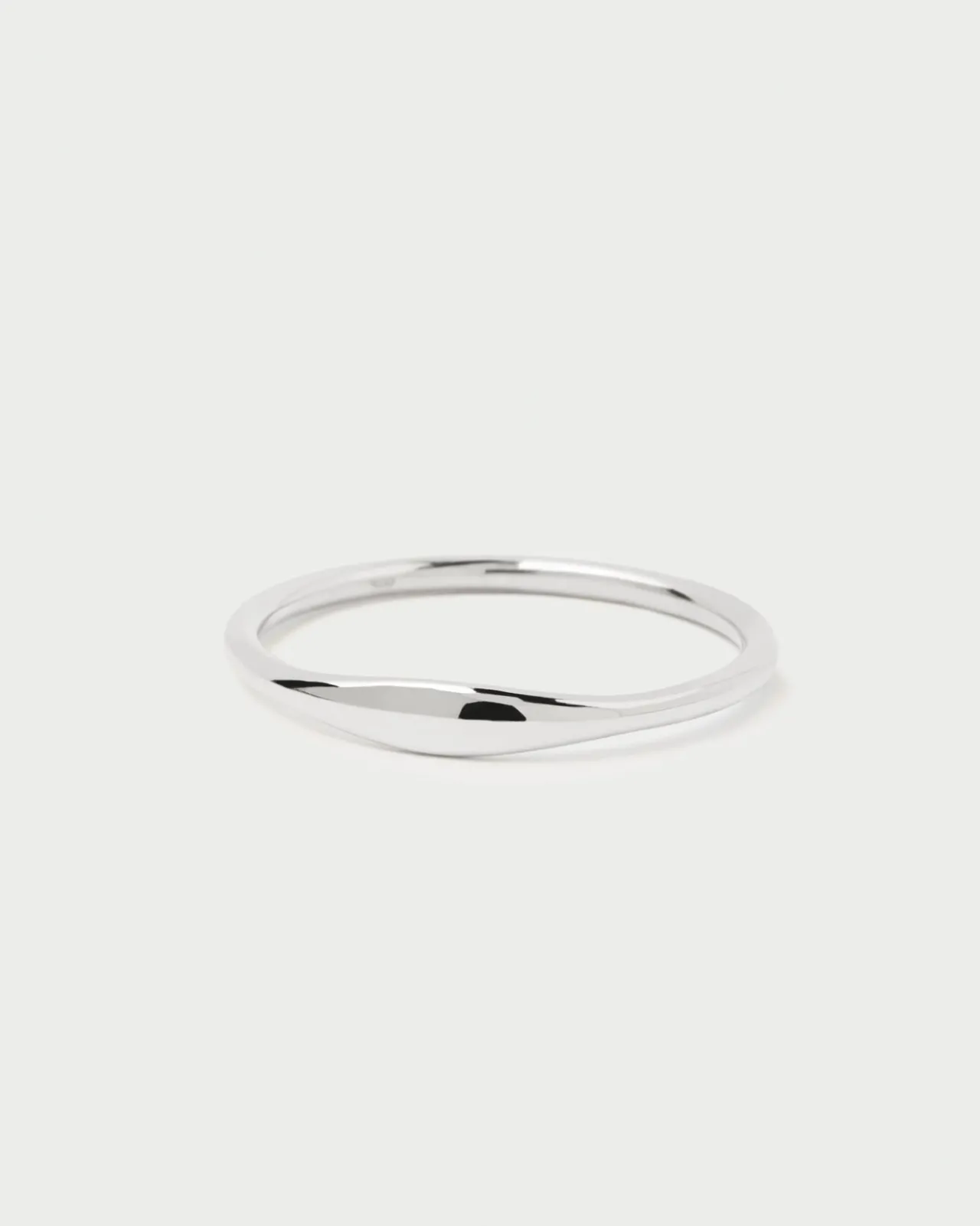 Joyas De Oro Blanco 18K|Rebajas Alta Joyería-PDPAOLA Anillo de Oro blanco Wave