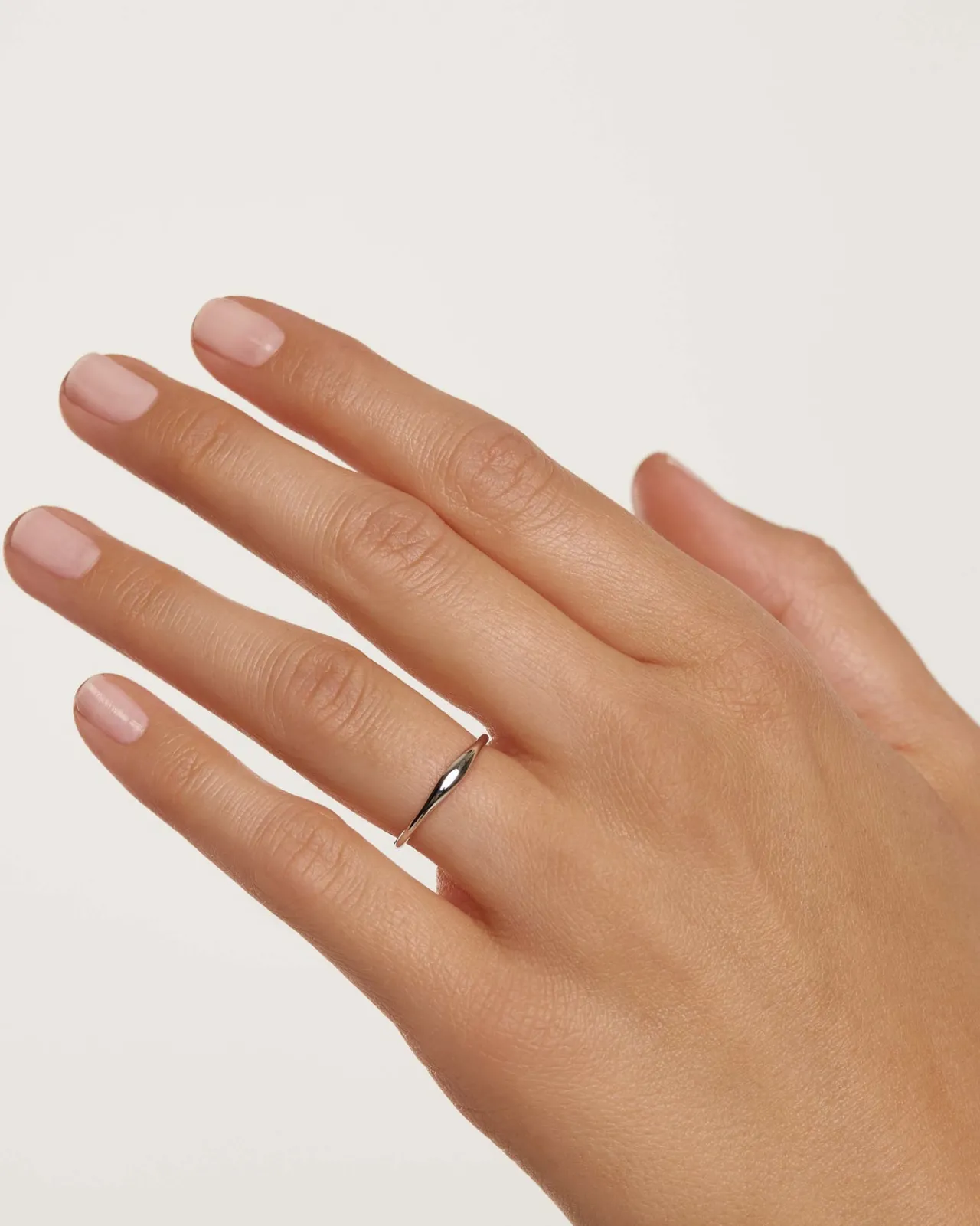 Joyas De Oro Blanco 18K|Rebajas Alta Joyería-PDPAOLA Anillo de Oro blanco Wave