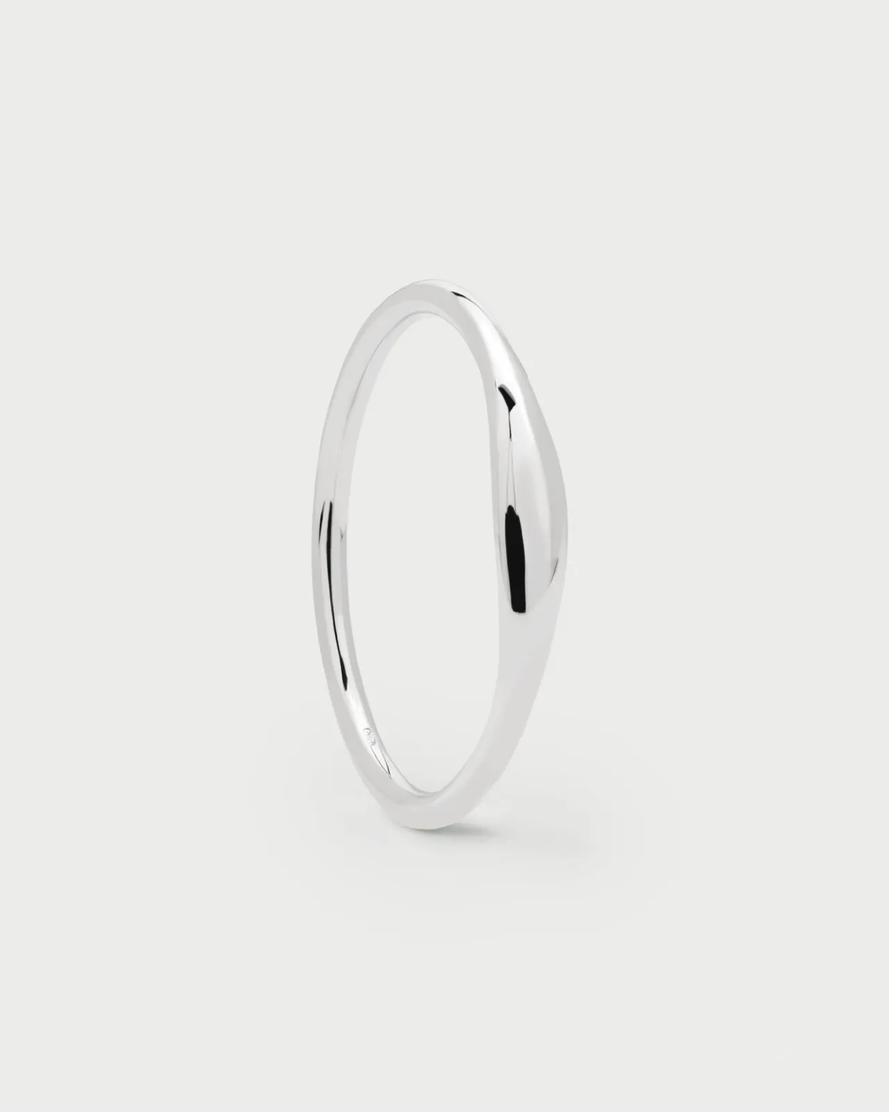 Joyas De Oro Blanco 18K|Rebajas Alta Joyería-PDPAOLA Anillo de Oro blanco Wave
