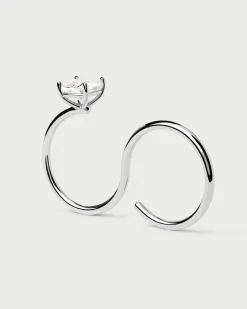 Anillos Básicos|Anillos De Plata-PDPAOLA Anillo de Plata de Doble Dedo Sofia