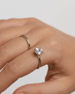 Anillos Básicos|Anillos De Plata-PDPAOLA Anillo de Plata de Doble Dedo Sofia