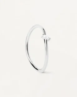 Anillos Básicos|Anillos Solitarios-PDPAOLA Anillo de Plata Leaf