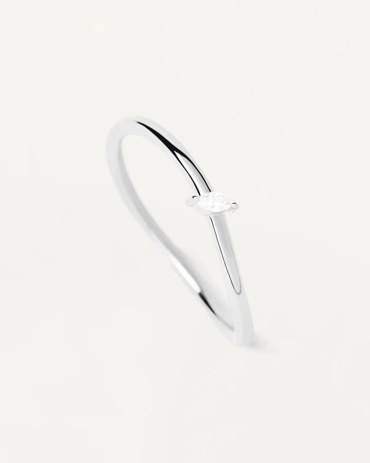 Anillos Básicos|Anillos Solitarios-PDPAOLA Anillo de Plata Leaf