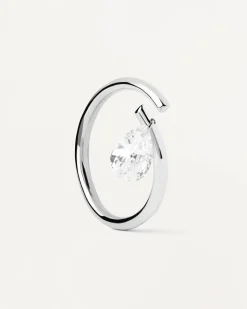Anillos Básicos|Anillos De Plata-PDPAOLA Anillo De Plata Solitario Aqua