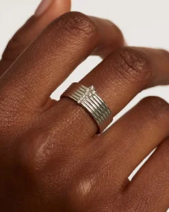 Anillos Grandes|Anillos De Plata-PDPAOLA Anillo de plata Super Nova