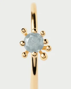 Anillos Básicos|Anillos Solitarios-PDPAOLA Anillo Fleur Gris