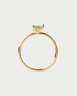 Anillos Básicos|Anillos Solitarios-PDPAOLA Anillo Fleur Gris