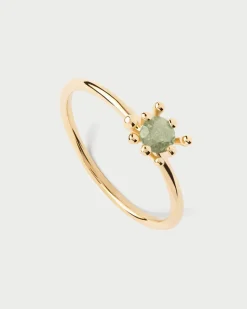 Anillos Básicos|Anillos Solitarios-PDPAOLA Anillo Fleur Verde