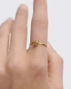 Anillos Básicos|Anillos Solitarios-PDPAOLA Anillo Fleur Verde