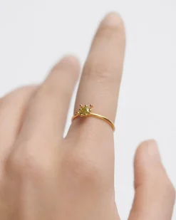 Anillos Básicos|Anillos Solitarios-PDPAOLA Anillo Fleur Verde