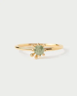 Anillos Básicos|Anillos Solitarios-PDPAOLA Anillo Fleur Verde