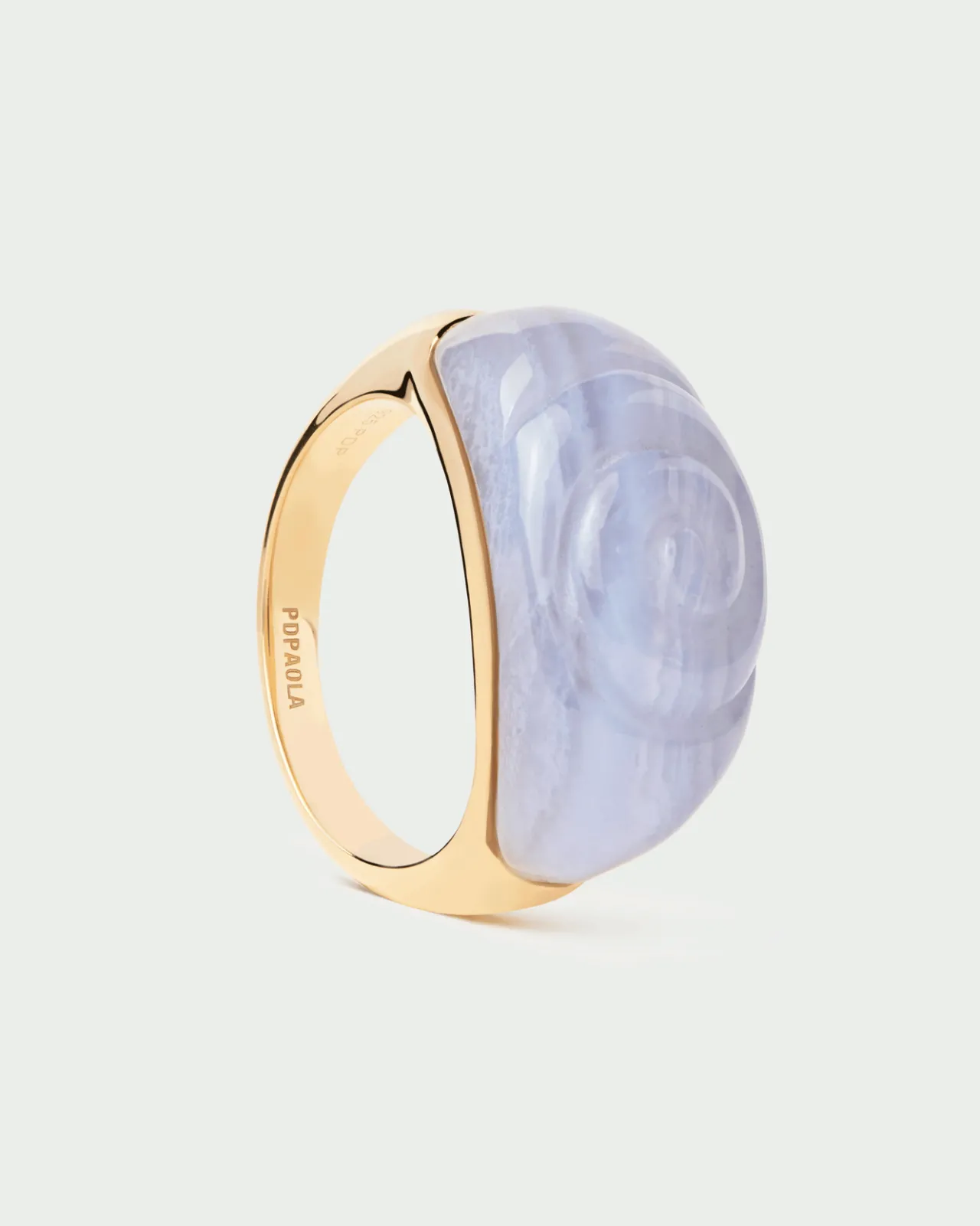 Anillos Grandes|Anillos Con Piedras Semipreciosas-PDPAOLA Anillo ágata azul Shell