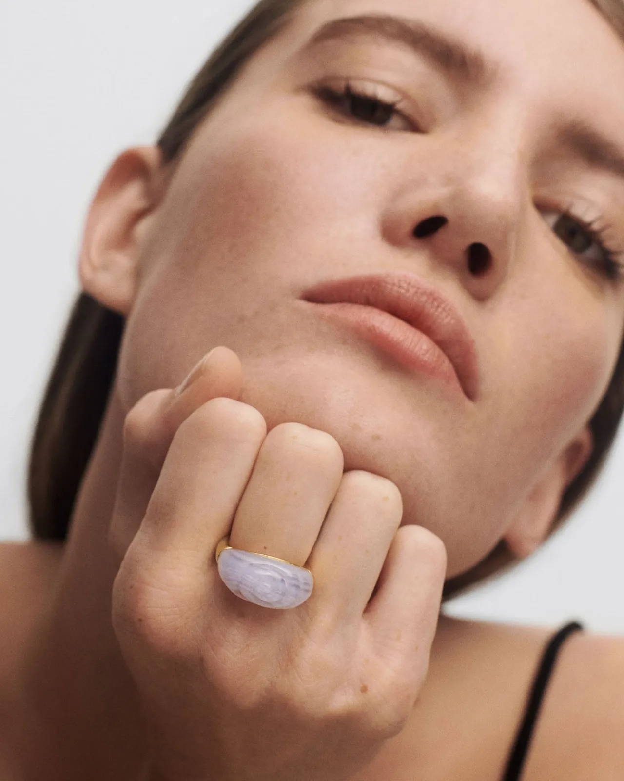 Anillos Grandes|Anillos Con Piedras Semipreciosas-PDPAOLA Anillo ágata azul Shell