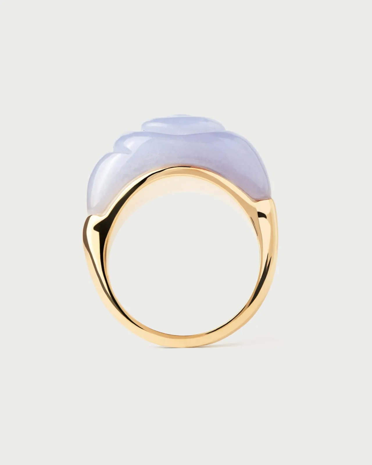 Anillos Grandes|Anillos Con Piedras Semipreciosas-PDPAOLA Anillo ágata azul Shell