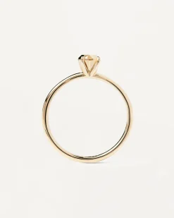 Anillos Básicos|Anillos Solitarios-PDPAOLA Anillo Golden Gem