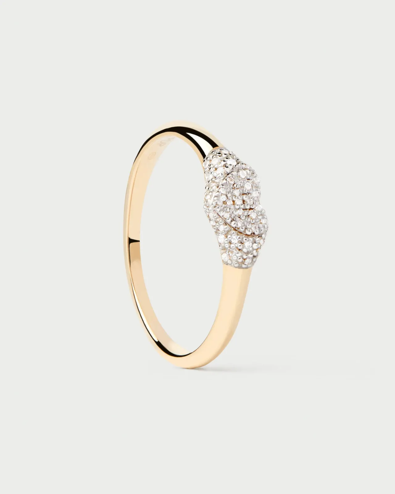 Anillos De Alta Joyería|Anillos De Alta Joyería-PDPAOLA Anillo Sello de Diamantes y Oro Super Heart
