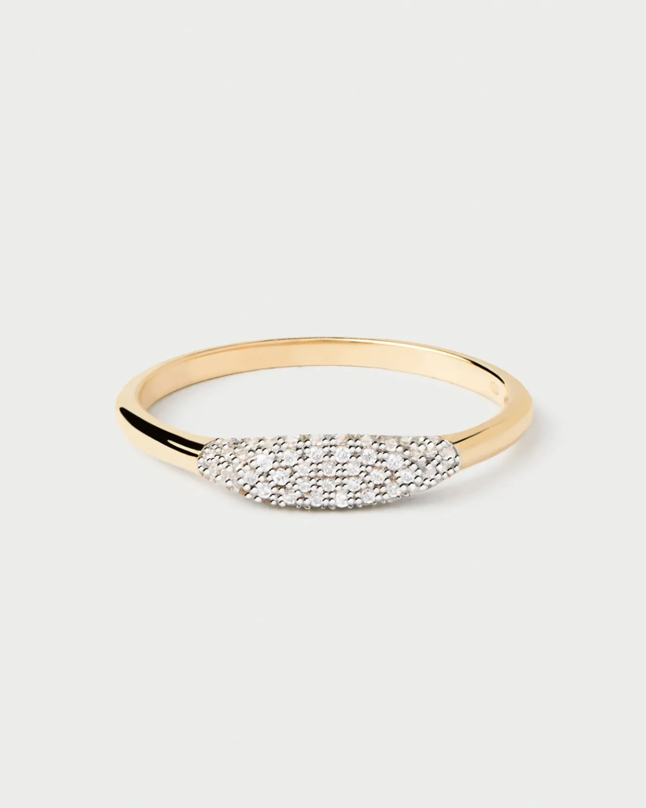 Joyas Con Diamantes|Joyas De Oro 18K-PDPAOLA Anillo Sello de Diamantes y Oro Alice