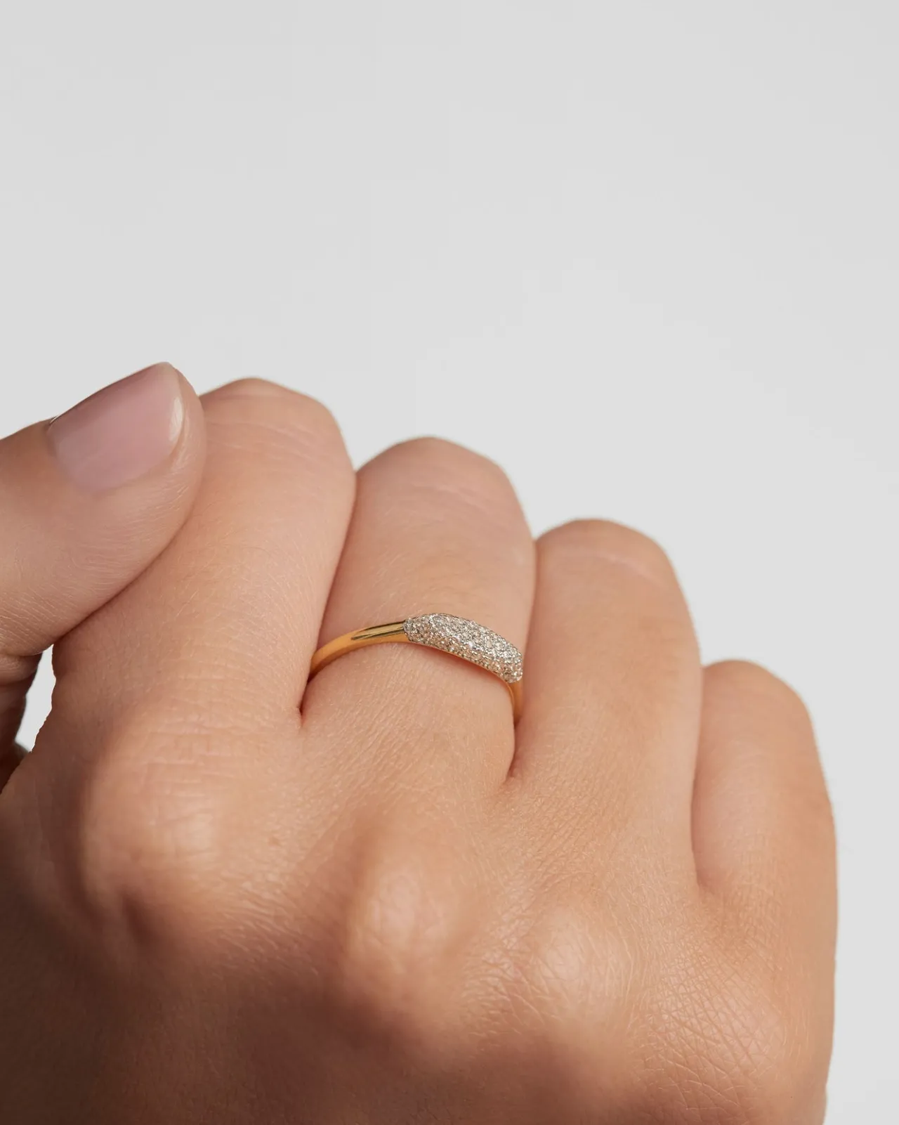 Joyas Con Diamantes|Joyas De Oro 18K-PDPAOLA Anillo Sello de Diamantes y Oro Alice
