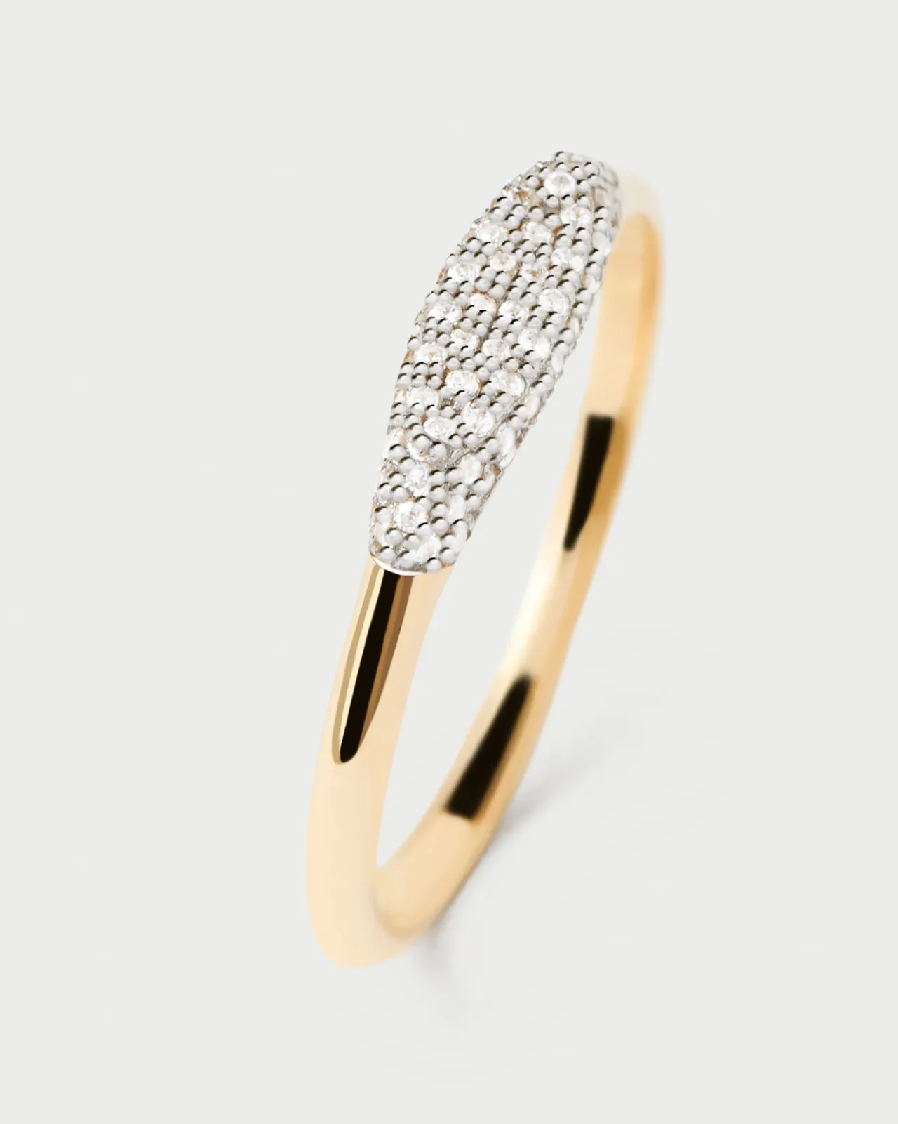Joyas Con Diamantes|Joyas De Oro 18K-PDPAOLA Anillo Sello de Diamantes y Oro Alice
