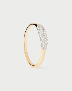Joyas Con Diamantes|Joyas De Oro 18K-PDPAOLA Anillo Sello de Diamantes y Oro Alice