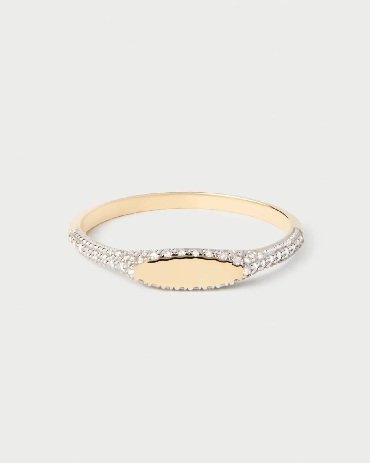 Anillos De Alta Joyería|Anillos De Alta Joyería-PDPAOLA Anillo Sello de Diamantes y Oro Tess