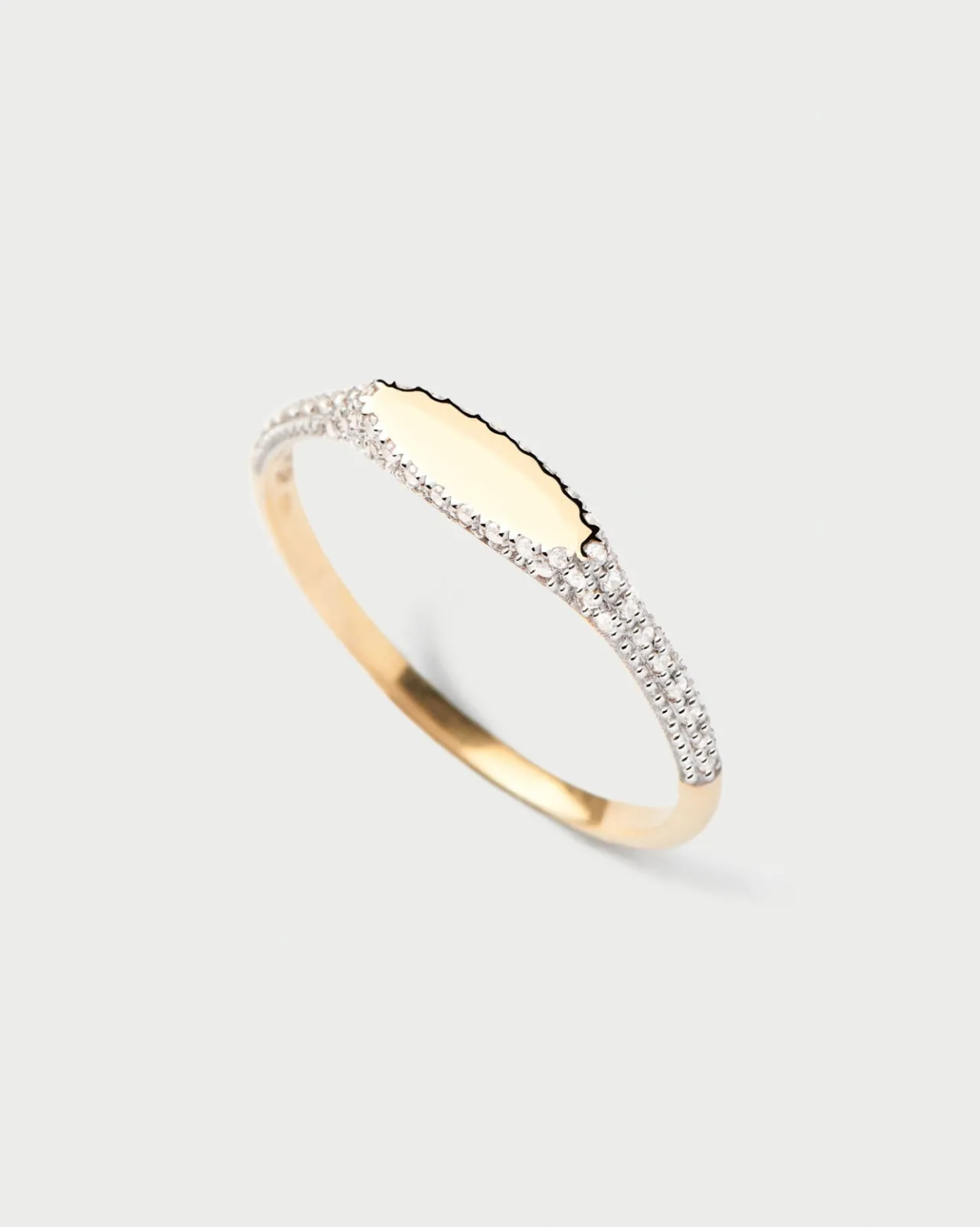 Anillos De Alta Joyería|Anillos De Alta Joyería-PDPAOLA Anillo Sello de Diamantes y Oro Tess