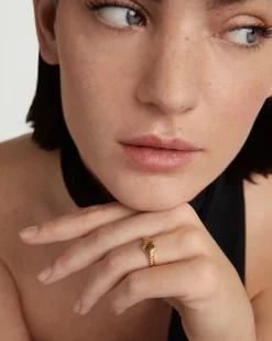 Joyas De Oro 18K|Rebajas Alta Joyería-PDPAOLA Anillo Sello De Oro Love