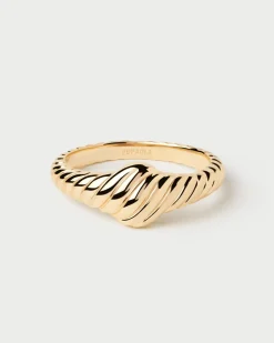 Joyas De Oro 18K|Rebajas Alta Joyería-PDPAOLA Anillo Sello De Oro Vicky