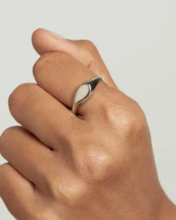 Anillos Sello|Anillos Grandes-PDPAOLA Anillo Sello De Plata Devi